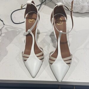 Malone Souliers White Strappy Heels